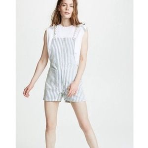 Madewell Denim Tie Strap Short Overalls